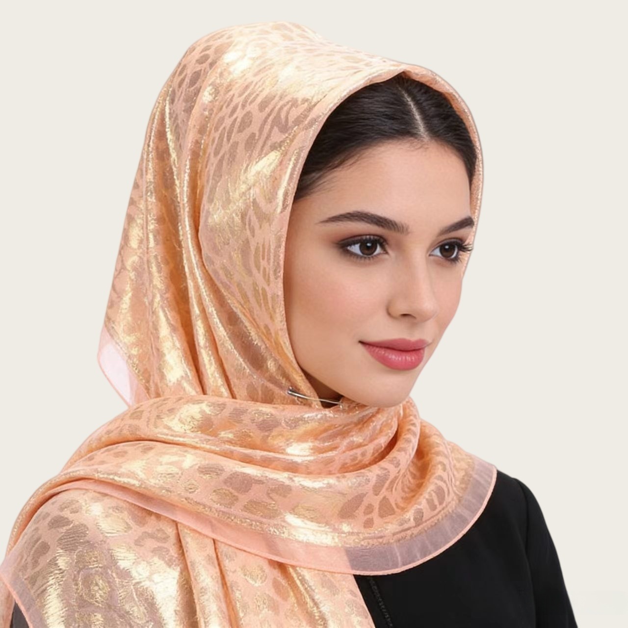 Women Accessories Usa - 자카드 에스닉 프린트 스퀘어 스카프, 단색