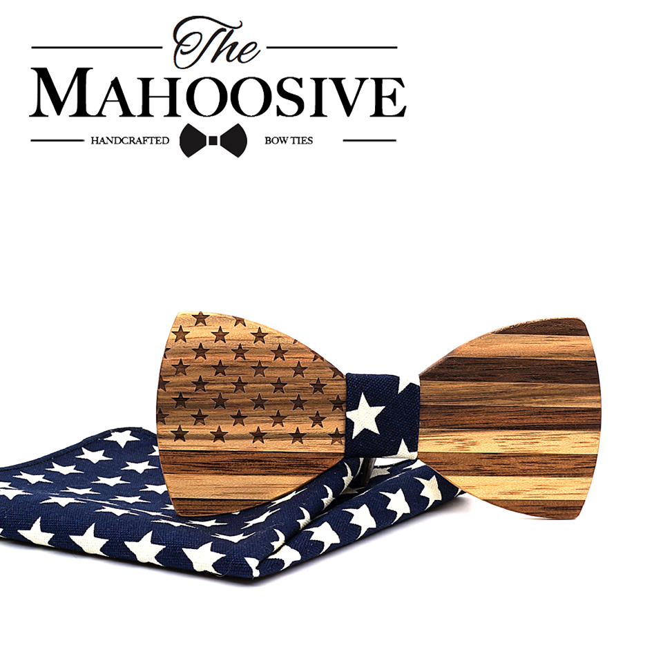 Women Accessories Usa - Mahoosive 호두나무 나무 나비 넥타이 남성용