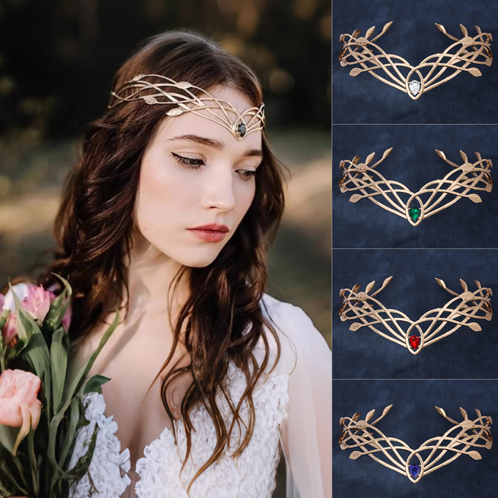 Women'S Accessories List - 여성을위한 럭셔리 Tiaras 머리띠 잎 크리스탈