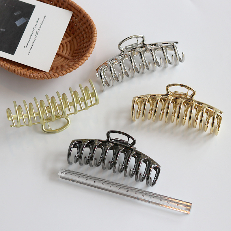Hair Claw Clip Set - 프랑스 레트로 유럽과 미국 금속 대형