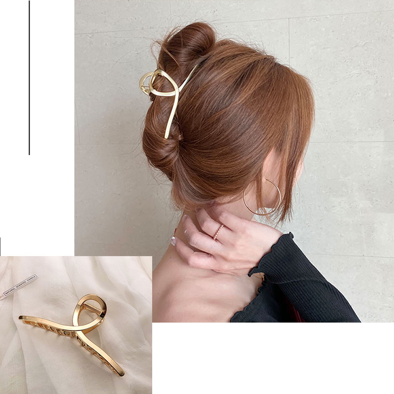 여성용 패션 금속 헤어 클로, 골드 실버 컬러, 크로스 - Hair Claw Clip Set 리뷰 및 가격