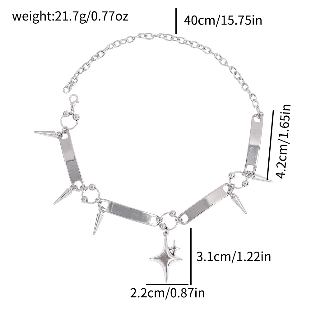 펑크 스타 리벳 초커, 록 주얼리, Y2K 액세서리,  - Women'S Accessories Designer 리뷰 및 가격