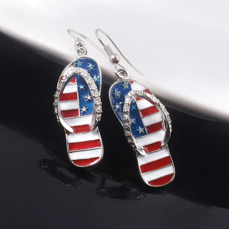 미국 국기 귀걸이 미국 드롭 귀걸이 7월 4일 여성 액 - Women Accessories Usa 리뷰 및 가격