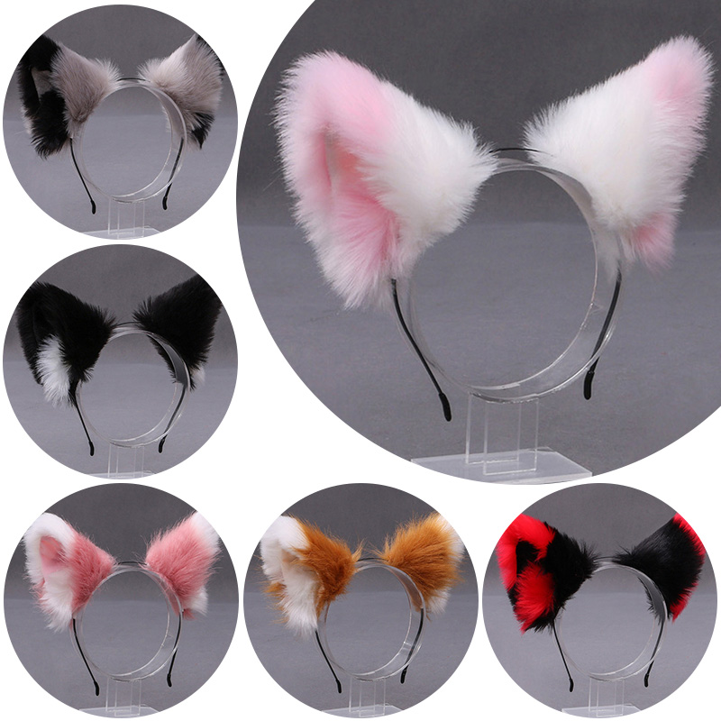 푹신한 여우 고양이 귀 플러시 머리띠 부드러운 털 헤어 - Women'S Accessories List 리뷰 및 가격