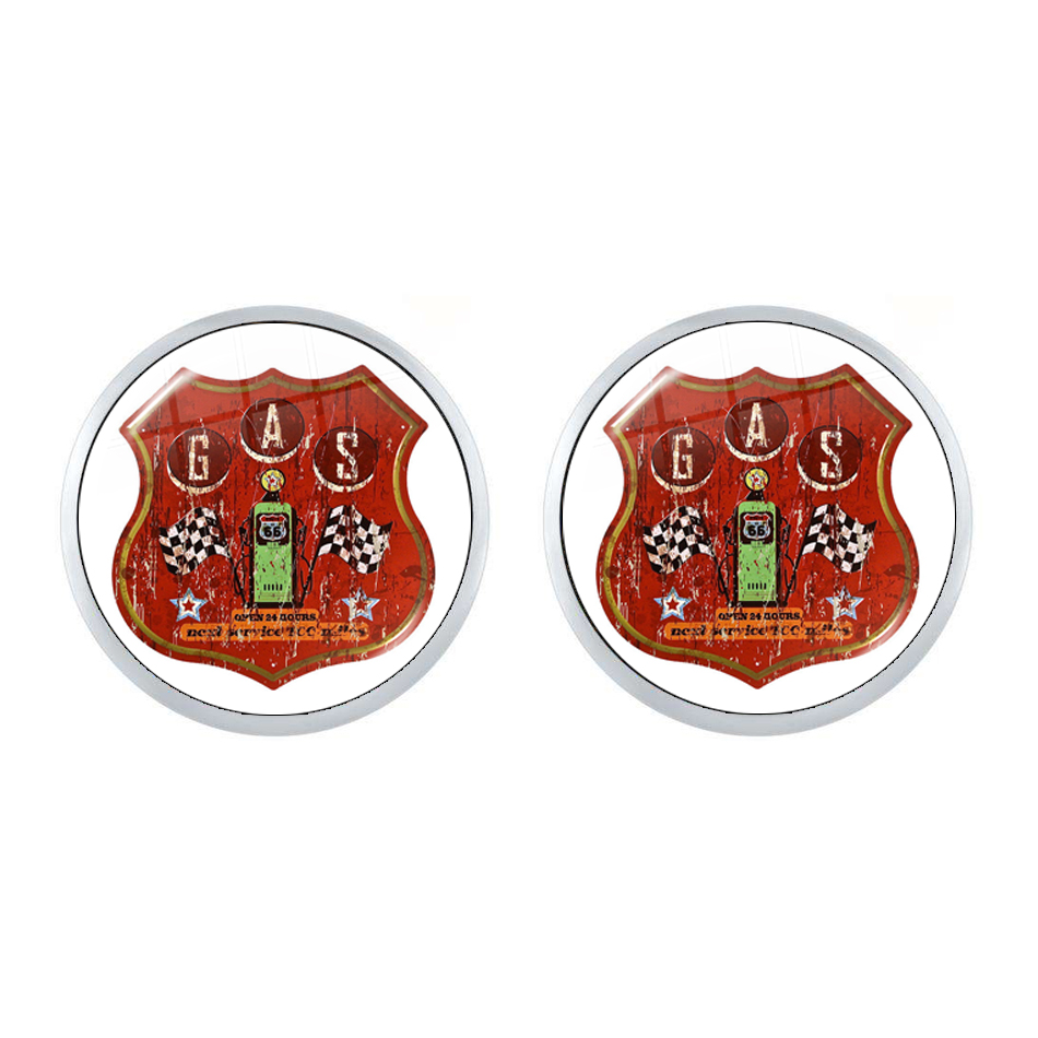 새로운 경로 미국 66 귀걸이 12mm 유리 돔 카보  - Women Accessories Usa 리뷰 및 가격