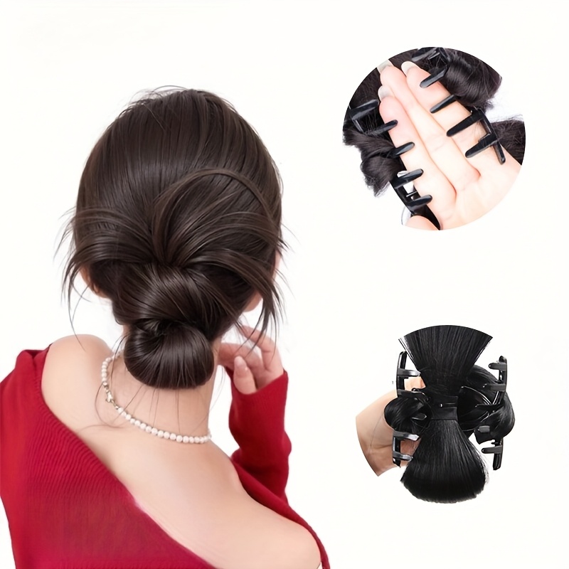 낮은 합성 롤빵 포니 테일 헤어 자연 푹신한 발톱 클립 - Hair Claw Clip Set 리뷰 및 가격
