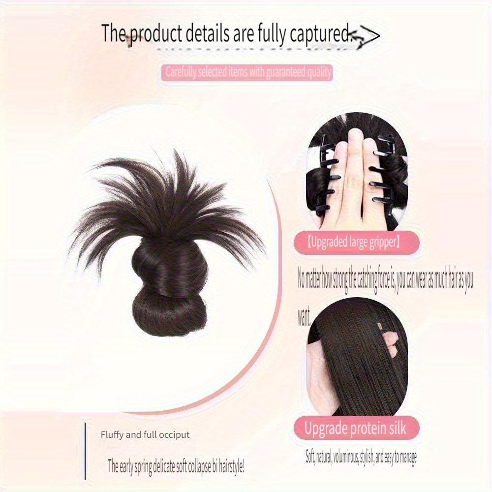 낮은 합성 롤빵 포니 테일 헤어 자연 푹신한 발톱 클립 - Hair Claw Clip Set 리뷰 및 가격