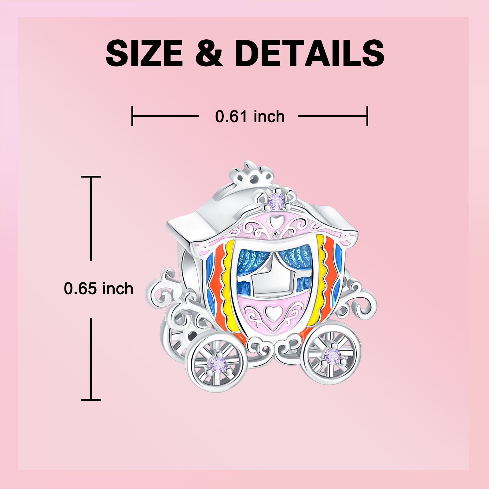 925 스털링 실버 참 펜던트, 동화 속 마차 공주 코 - Women'S Accessories Coach 리뷰 및 가격