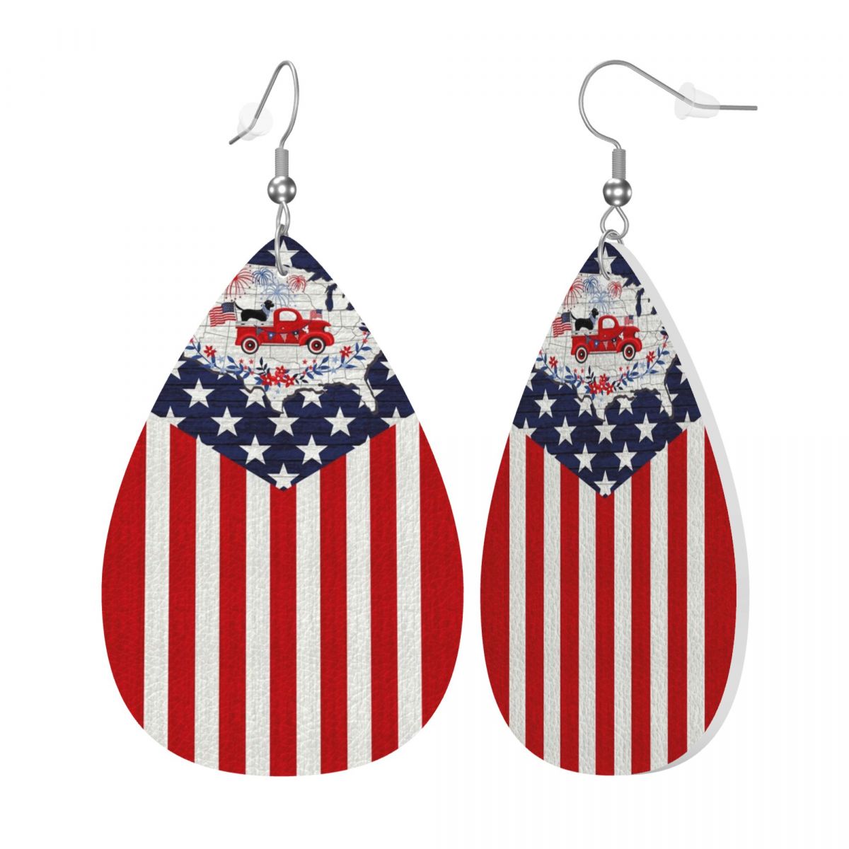 미국에서 맞춤 제작된 멀티 플래그 패널 가죽 귀걸이 여 - Women Accessories Usa 리뷰 및 가격