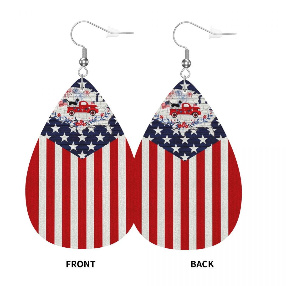 미국에서 맞춤 제작된 멀티 플래그 패널 가죽 귀걸이 여 - Women Accessories Usa 리뷰 및 가격