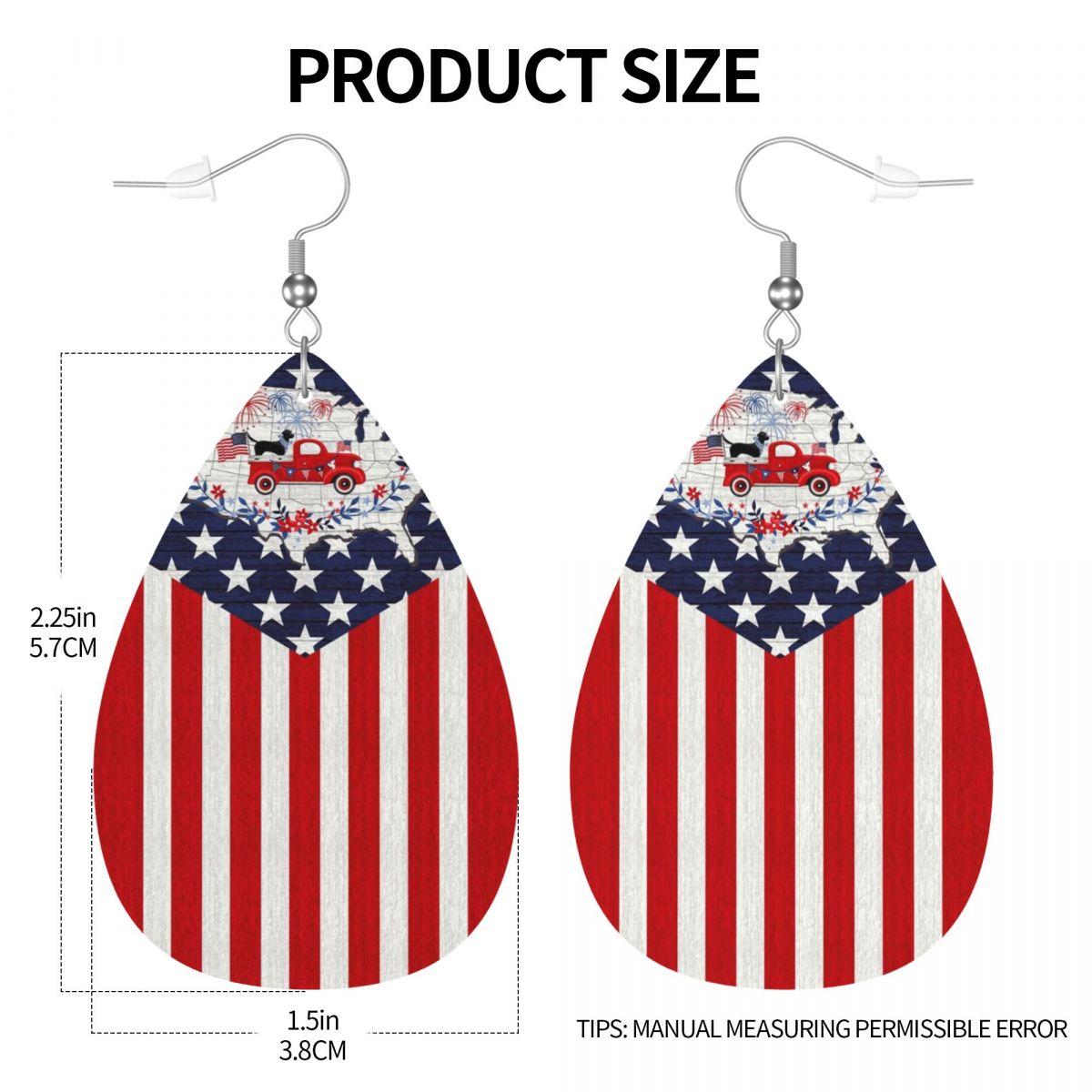 미국에서 맞춤 제작된 멀티 플래그 패널 가죽 귀걸이 여 - Women Accessories Usa 리뷰 및 가격