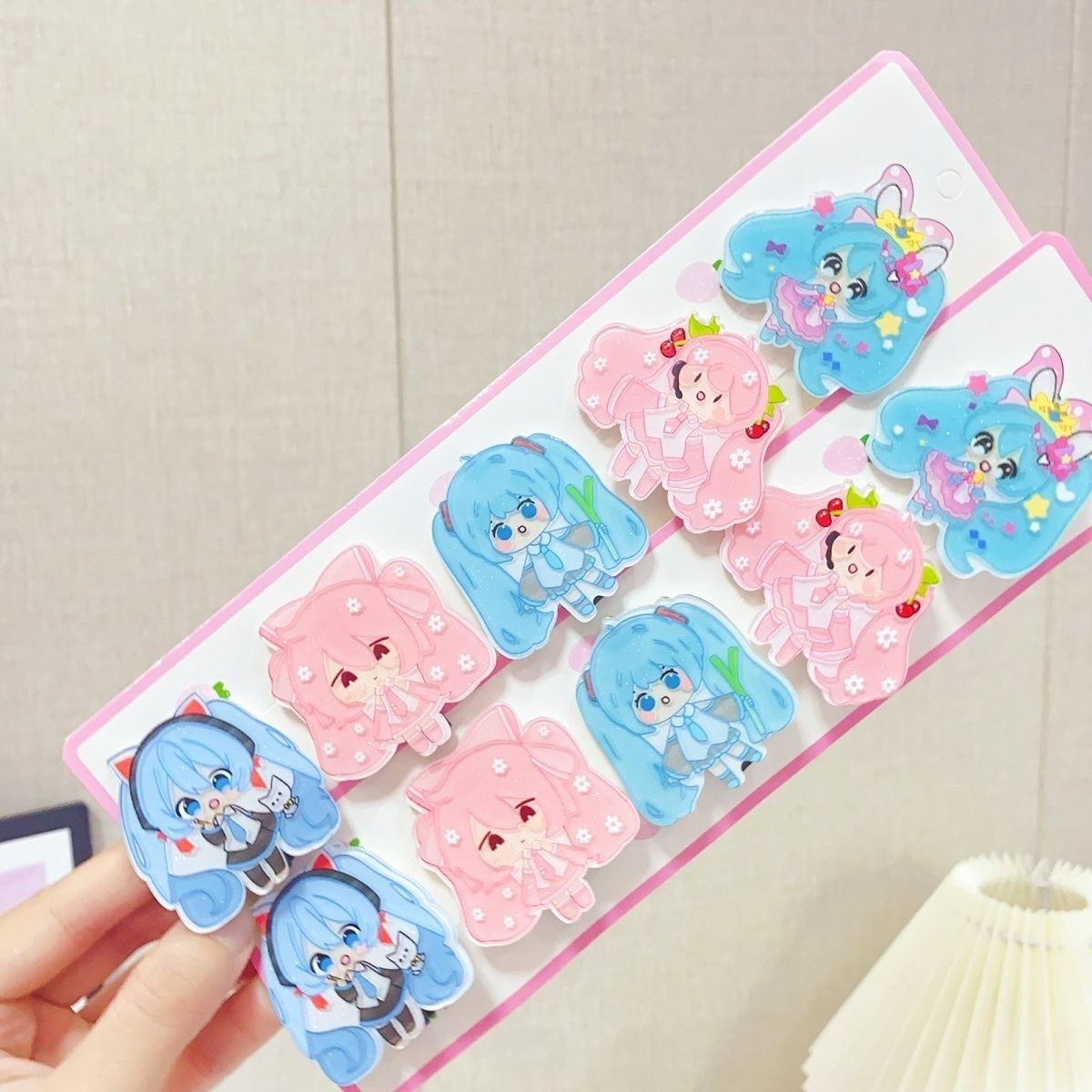 하츠네 미쿠 만화 헤어핀 사이드 클립 귀여운 집게핀,  - Women'S Accessories List 리뷰 및 가격