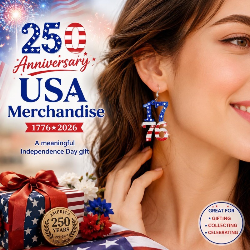 250주년 기념 미국 상품, 애국적인 빨간색 흰색 파란 - Women Accessories Usa 리뷰 및 가격