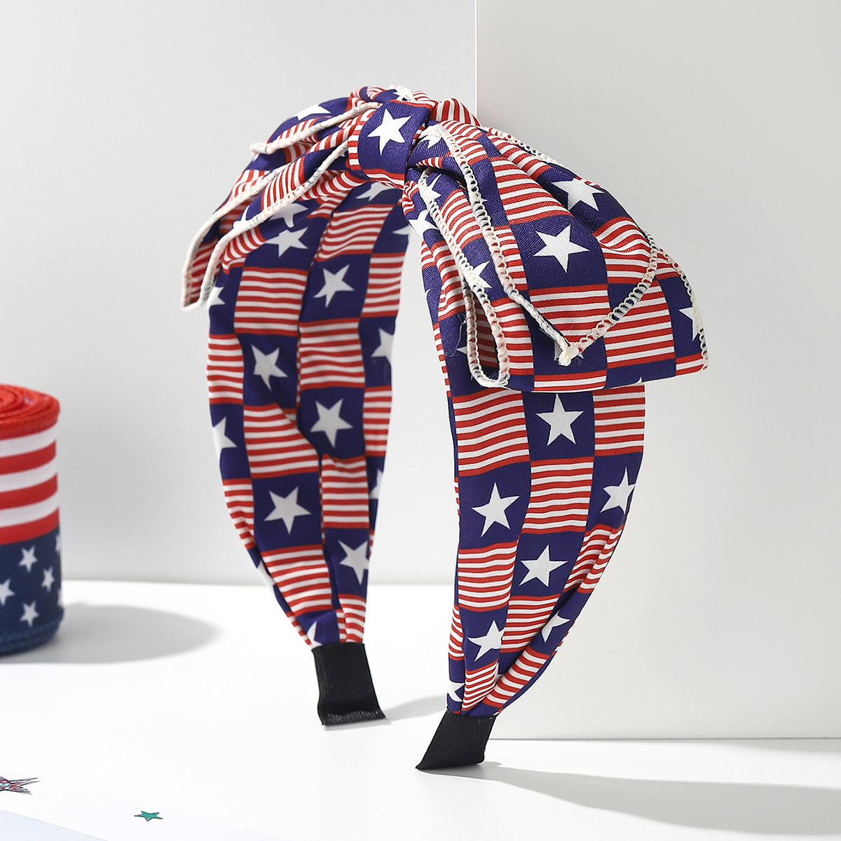 미국 독립기념일 깃발 별과 줄무늬 와이드 랩 헤어밴드  - Women Accessories Usa 리뷰 및 가격