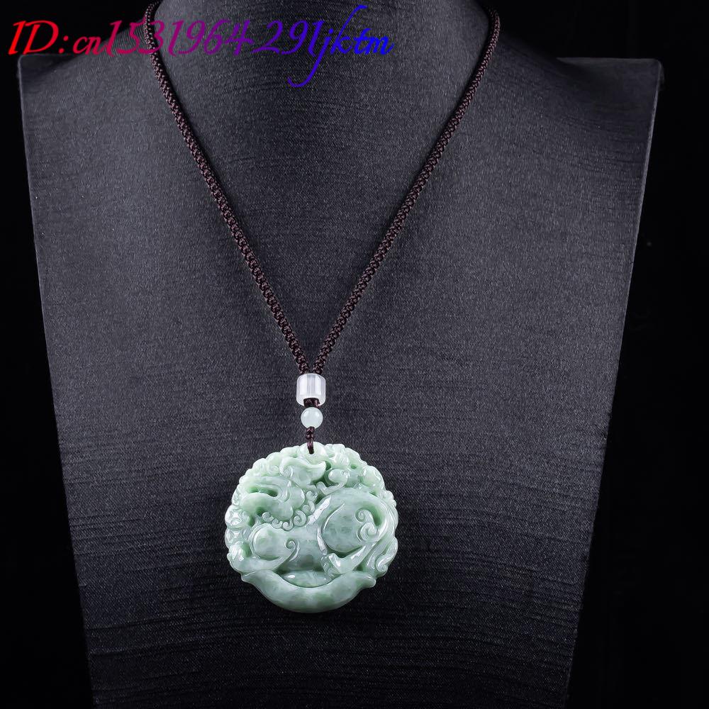 천연 미얀마 경옥 픽시우 펜던트 목걸이 조각된 부적 패 - Women'S Accessories Designer 리뷰 및 가격