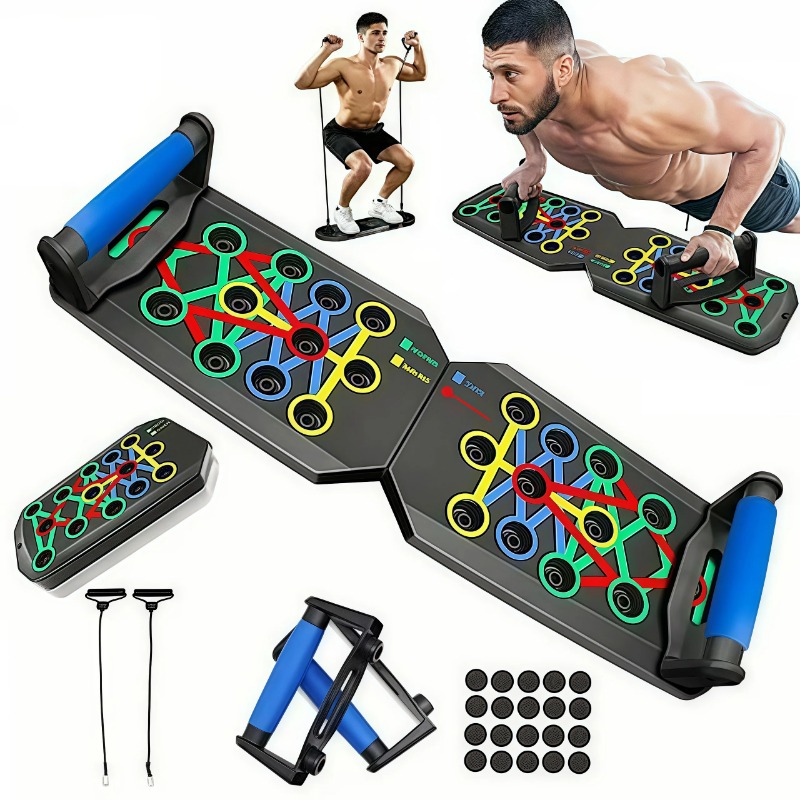 저항 밴드가 있는 접이식 푸시업 보드, 다기능 푸시업  - Women'S Exercise Accessories 리뷰 및 가격